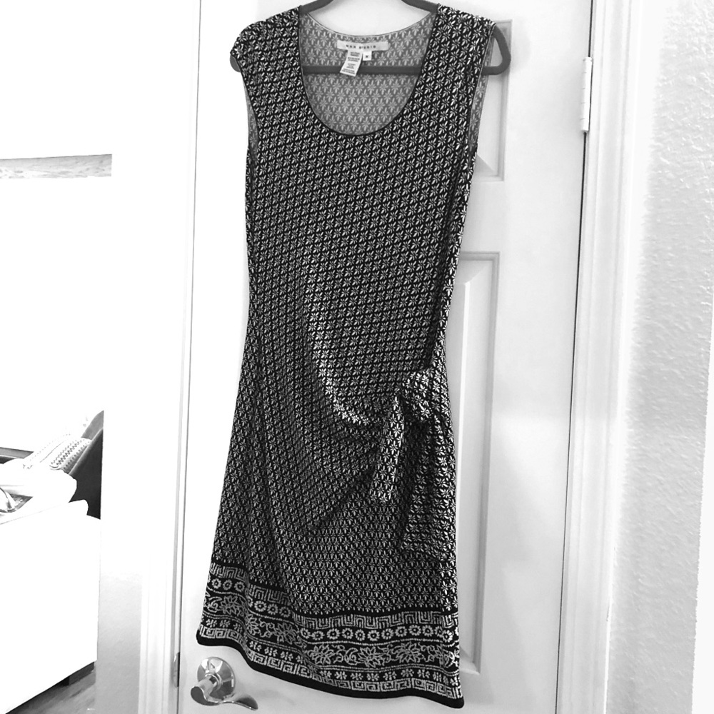 Max Studio capped sleeve black/white dress Size PM